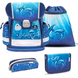 Belmil Classy ergonomisches Schulranzenset 4tlg. - "Dolphins" Koffer24