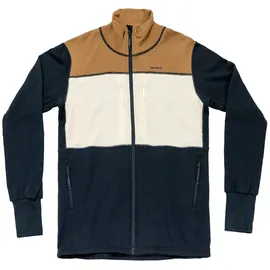 Devold of Norway Egga Grid Merino Jacke - Wheat / Raw White / Ink - XL