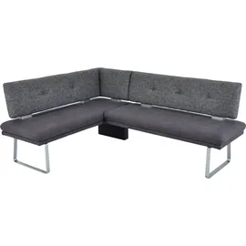 K+W Komfort & Wohnen »Giacomo II«, mit Flachstahlkufe in edelstahlfarbig lackiert, Rücken und Sitz gesteppt, Spitzkissenoptik, Abstandhalter im Rücken