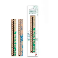 Herlitz 50033614, Schreibtisch-Lineal, Holz, Braun, 17 cm