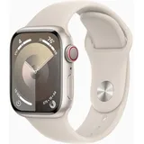 Apple Watch Series 9 GPS + Cellular 45 mm Aluminiumgehäuse polarstern, Sportarmband polarstern S/M