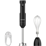 POYOCOM Akku-Stabmixer, kabelloser Stabmixer mit TYP-C-Kabel, Schneebesen für Smoothies, Milchshakes, Hummus und Suppen – Schwarz