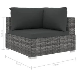 vidaXL Lounge-Set grau 46779