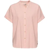 CAMEL ACTIVE Damen Streifenbluse aus Leichter Seersucker-Baumwolle Rot-weiß, Womenswear-XS
