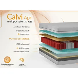 MKS Taschenfederkernmatratze CALVI 160 x 200 cm H3/H4