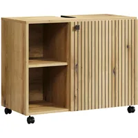 trendteam Waschbeckenunterschrank PureBliss Holzoptik Braun Eiche