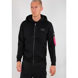 Alpha Industries Back Print Zip Kapuzenpullover Black XL