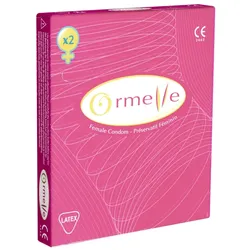 «Female Condom» – Frauenkondome aus Latex, 2 Stück, 74 mm (2 Kondome) 2 St