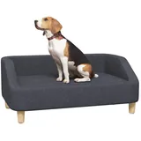 PawHut Hundebett mit rutschfesten Fußpads grau 63L x 95B x 39Hcm