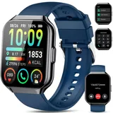 Smartwatch, 1,96 "Smartwatch Herren Damen IP68 Wasserdicht, 110+ Sportmodi, Fitnessuhr Damen Herren, Herzfrequenz -Schlafmonitor, Schrittzähler, Fitness Tracker für Android iOS