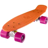 Ridge 22" Mini Cruiser Board Retro Skateboard, komplett ausgerüstet, in orange, völlig in der EU entworfen und hergestellt