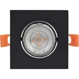 PRIOS Einbauleuchte Fibur, schwarz, 9 cm, GU10 - Schwarz