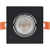 PRIOS Einbauleuchte Fibur, schwarz, 9 cm, GU10 - Schwarz