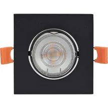 PRIOS Einbauleuchte Fibur, schwarz, 9 cm, GU10 - Schwarz