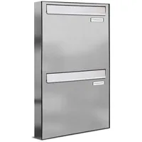 AL Briefkastensysteme Durchwurfbriefkasten Edelstahl Silber