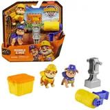Spin Master Rubble & Crew – Actionfiguren-Set mit Rubble & Mix Figur, 2 Bauspielzeugen und 85g Kinetic Sand Build-it-Sand