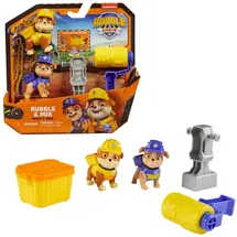Spin Master Rubble & Crew – Actionfiguren-Set mit Rubble & Mix Figur, 2 Bauspielzeugen und 85g Kinetic Sand Build-it-Sand