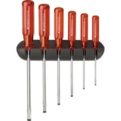 PB Swiss Tools Schraubendreher-Satz 6-teilig Schlitz im Wandhalter Classic