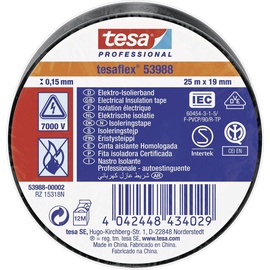 Tesa tesaflex IEC 53988-00002-00 Isolierband Schwarz