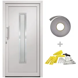 vidaXL Haustür rechts 98 x 208 cm weiß