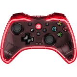 ready2gaming Pro Pad X LED Editon Controller Transparent/Rot für Nintendo Switch Switch Lite, PlayStation 3