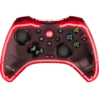 ready2gaming Pro Pad X LED Editon Controller Transparent/Rot für Nintendo Switch Switch Lite, PlayStation 3