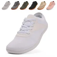 Baofular Barfußschuhe Herren Damen Breite Barfussschuhe Sommer Atmungsaktive Sneaker Bequeme Walkingschuhe Fitnessschuhe für Gym Weiß 41 EU - 41 EU