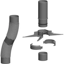 MHG Atec Flexrohr-Set PolyTop DN 80 12,5 m - Grau