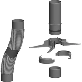 MHG Atec Flexrohr-Set PolyTop DN 80 12,5 m - Grau