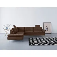 Home affaire Ecksofa Birkholm L-Form, Armlehnverstellung, auch in Easy Clean Bezug - mit Wasser zu reinigen braun