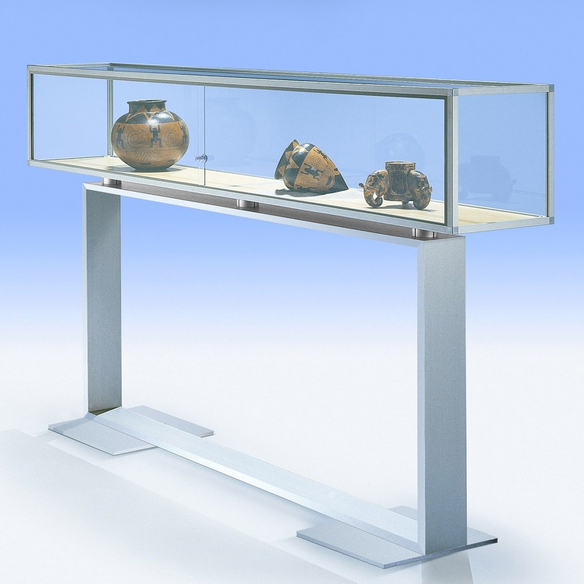 Glasvitrine modern mit Designgestell