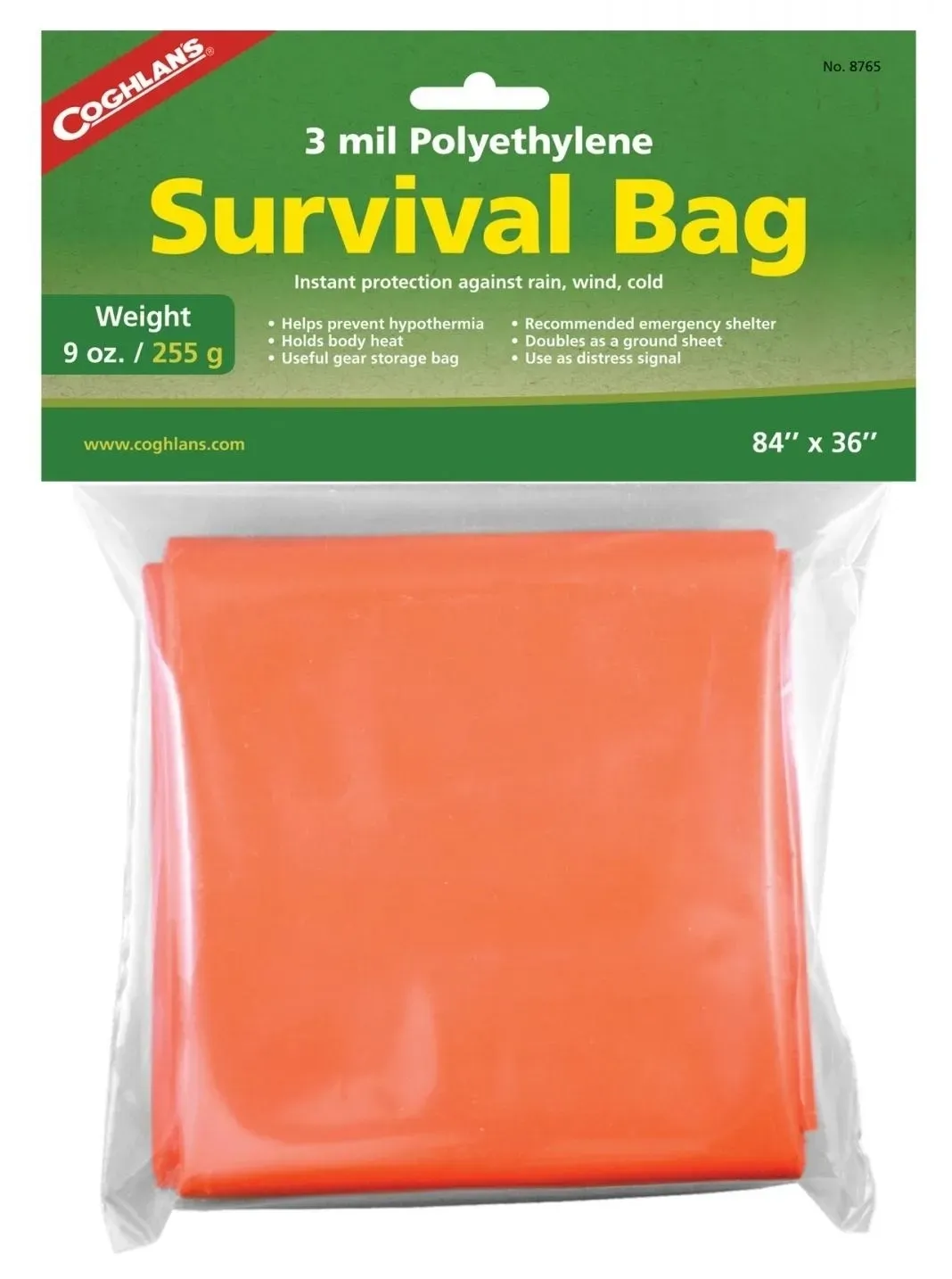 Coghlans Survival Bag - rot