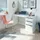 Dmora Schreibtisch Weiß 138x74x60 cm, Arbeitszimmer, Schreibtische, Bürotische