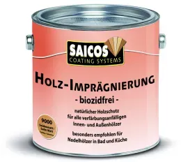 SAICOS Holzimprägnierung biozidfrei, farblos, Natürlicher Holzschutz für Innenbereiche, 2,5 Liter - Dose