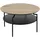 Livetastic Couchtisch Schwarz, Eiche, rund, 80x45x80 cm,