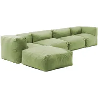 Oviala Gartensofa, Grün, Textil, 85x65x340 cm, Loungemöbel, Gartensofas