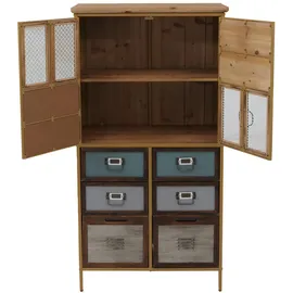Mendler Apothekerkommode 136 x 73 x 35 cm Blau