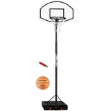 Hornet by Hudora Basketballständer »Hornet 305«, (Set, 3 St., Basketballständer mit Ball und Pumpe), mobil, höhenverstellbar bis 305 cm,