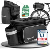 MIVELO Gepäckträgertasche FELIX schwarz/reflektierend