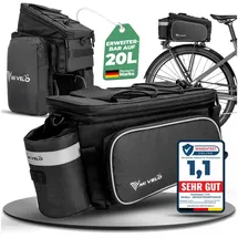 MIVELO Gepäckträgertasche FELIX schwarz/reflektierend