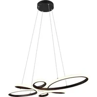 Trio Lighting Trio Dimmbare Pendelleuchte schwarz Breite 83cm