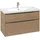 Villeroy & Boch Waschbeckenunterschrank 2 Auszüge 97,3 x 57,9 x 47,8 cm Nordic Oak / Volcano Black