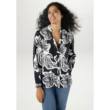 Aniston SELECTED Schlupfbluse schwarz/weiß 40