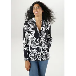 Aniston SELECTED Schlupfbluse schwarz/weiß 40