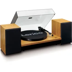 LENCO LS-300WD Plattenspieler mit ext. Lautsprechern, Holz