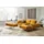 W.Schillig Ecksofa "run, Designsofa mit tollem Sitzkomfort, bequem, L-Form", gelb (brandy s37), B:319cm H:88cm T:178cm, Longlife Xtra-Leder Z73: Naturwalkleder der Luxusklasse aus den erlesensten Rohhäuten.