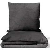 nyvi Winter Bettwäsche Set DreamScience Cashmere Touch - Kuschelweich & Wärmend - Mit Reißverschluss Größe:135x200 + 80x80 cm anthrazit
