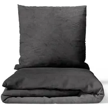 nyvi Winter Bettwäsche Set DreamScience Cashmere Touch - Kuschelweich & Wärmend - Mit Reißverschluss Größe:135x200 + 80x80 cm anthrazit