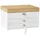 Songmics Schmuckbox mit Spiegel Weiß JOW15WN