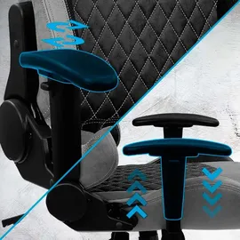 AeroCool DUKE AeroSuede Gaming Chair stahlblau